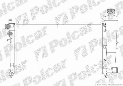 Polcar 570608-7 - Радиатор, охлаждение двигателя autospares.lv