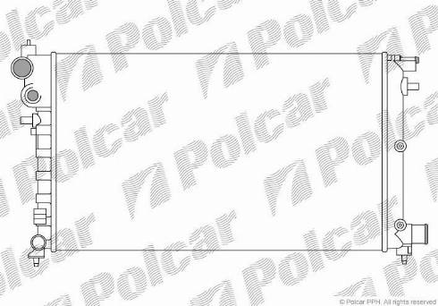 Polcar 570608A2 - Радиатор, охлаждение двигателя autospares.lv