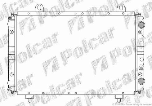 Polcar 5701085X - Радиатор, охлаждение двигателя autospares.lv