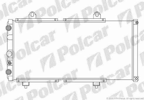 Polcar 570108A2 - Радиатор, охлаждение двигателя autospares.lv