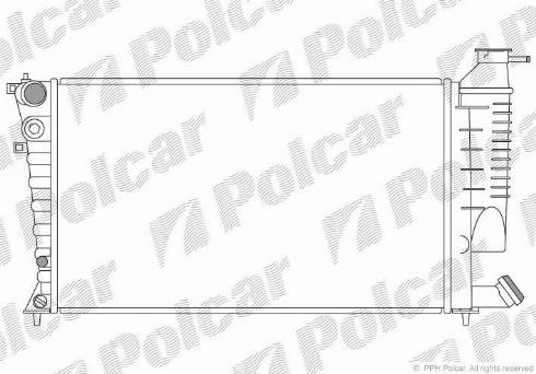 Polcar 570808-1 - Радиатор, охлаждение двигателя autospares.lv