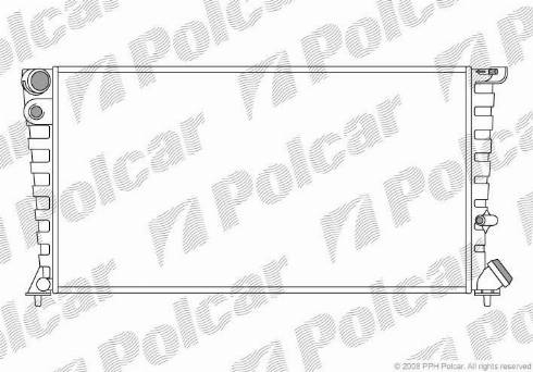 Polcar 5708082X - Радиатор, охлаждение двигателя autospares.lv