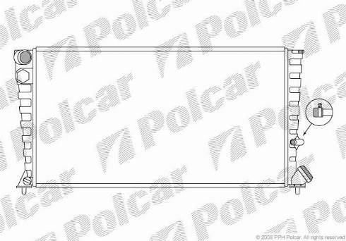 Polcar 570808-2 - Радиатор, охлаждение двигателя autospares.lv