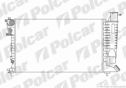 Polcar 570808A1 - Радиатор, охлаждение двигателя autospares.lv