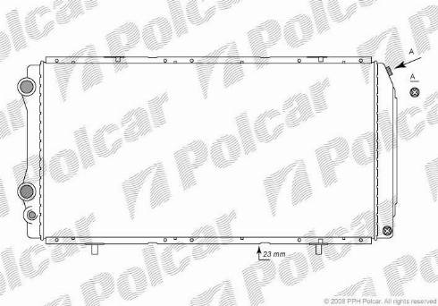 Polcar 570208-1 - Радиатор, охлаждение двигателя autospares.lv