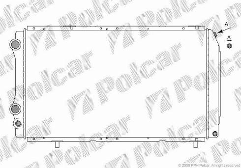 Polcar 570208-3 - Радиатор, охлаждение двигателя autospares.lv