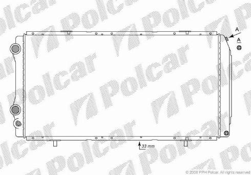 Polcar 570208-2 - Радиатор, охлаждение двигателя autospares.lv