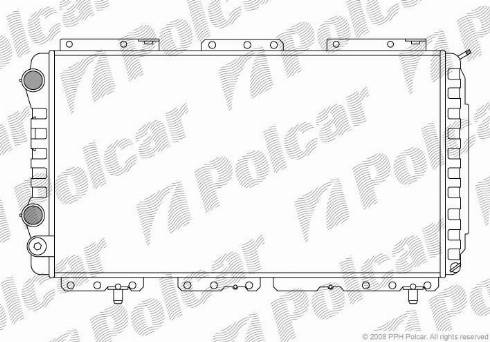 Polcar 570208A3 - Радиатор, охлаждение двигателя autospares.lv