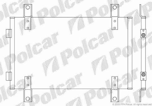 Polcar 5702K8C2 - Конденсатор кондиционера autospares.lv