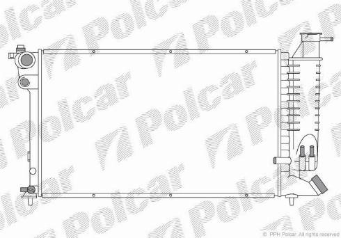 Polcar 5707084X - Радиатор, охлаждение двигателя autospares.lv