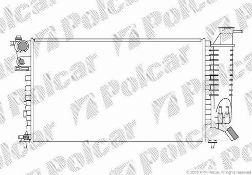 Polcar 5707083X - Радиатор, охлаждение двигателя autospares.lv