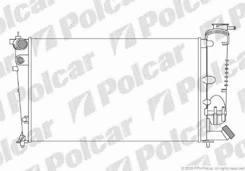 Polcar 570708-3 - Радиатор, охлаждение двигателя autospares.lv