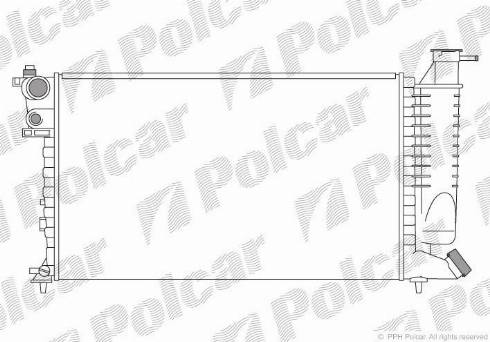 Polcar 5707082X - Радиатор, охлаждение двигателя autospares.lv