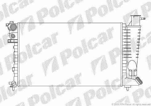 Polcar 570708-2 - Радиатор, охлаждение двигателя autospares.lv