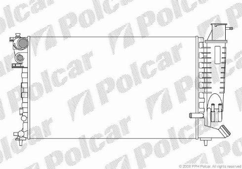 Polcar 570708A4 - Радиатор, охлаждение двигателя autospares.lv