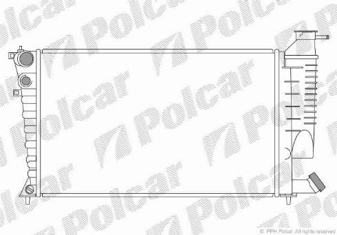 Polcar 570708A6 - Радиатор, охлаждение двигателя autospares.lv