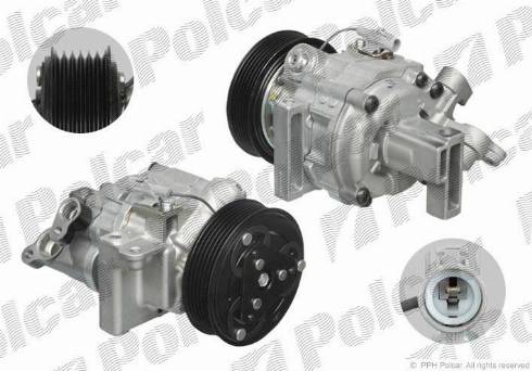 Polcar 5716KS1X - Компрессор кондиционера autospares.lv