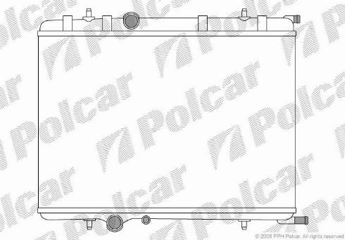 Polcar 5710085X - Радиатор, охлаждение двигателя autospares.lv