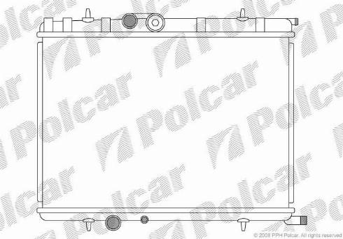 Polcar 571008-5 - Радиатор, охлаждение двигателя autospares.lv