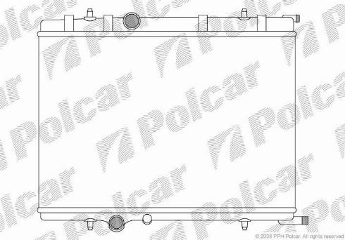 Polcar 571008-6 - Радиатор, охлаждение двигателя autospares.lv