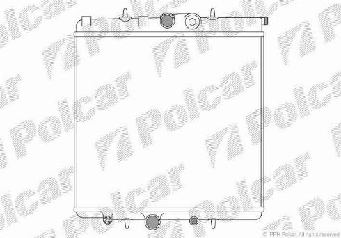 Polcar 5710081X - Радиатор, охлаждение двигателя autospares.lv