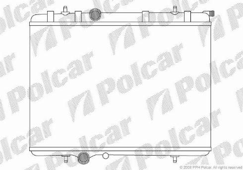 Polcar 5710088X - Радиатор, охлаждение двигателя autospares.lv