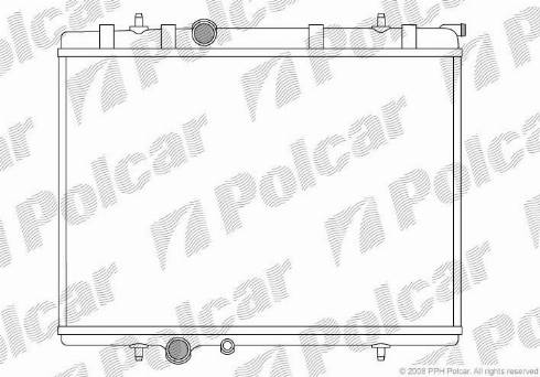 Polcar 571008-8 - Радиатор, охлаждение двигателя autospares.lv