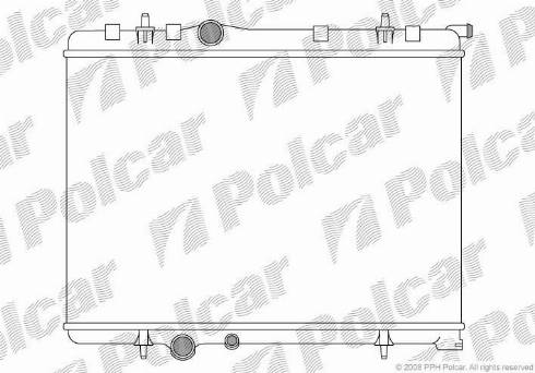 Polcar 5710082X - Радиатор, охлаждение двигателя autospares.lv