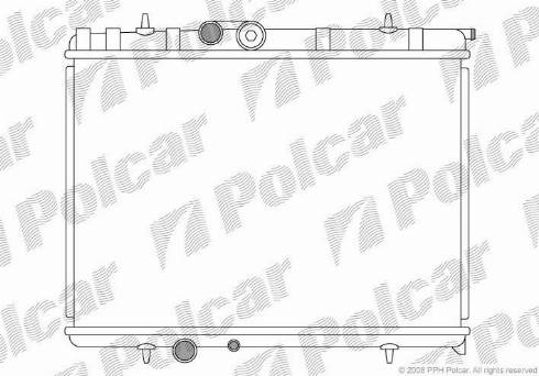 Polcar 571008-2 - Радиатор, охлаждение двигателя autospares.lv