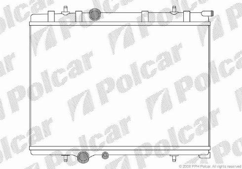 Polcar 571008-7 - Радиатор, охлаждение двигателя autospares.lv