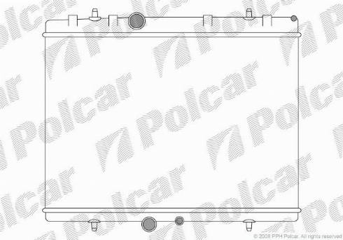 Polcar 571008A4 - Радиатор, охлаждение двигателя autospares.lv