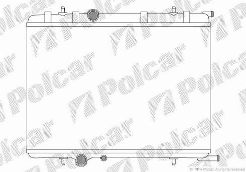 Polcar 571008A5 - Радиатор, охлаждение двигателя autospares.lv