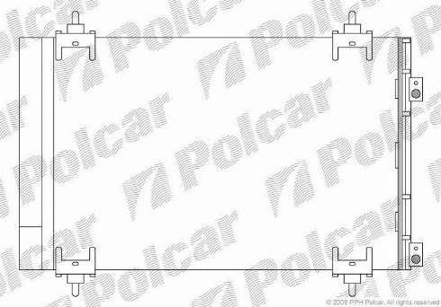 Polcar 5711K82X - Конденсатор кондиционера autospares.lv
