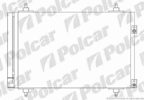 Polcar 5711K8C2 - Конденсатор кондиционера autospares.lv