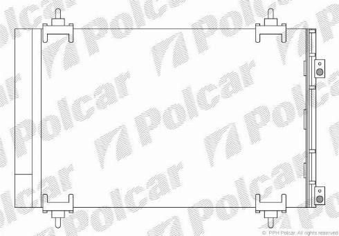 Polcar 5780K81X - Конденсатор кондиционера autospares.lv