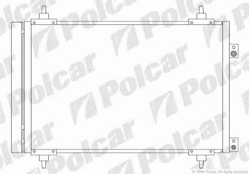 Polcar 5780K8C1S - Конденсатор кондиционера autospares.lv