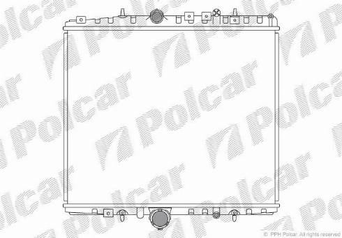 Polcar 578708-1 - Радиатор, охлаждение двигателя autospares.lv