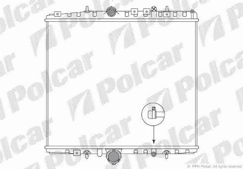 Polcar 578708-2 - Радиатор, охлаждение двигателя autospares.lv