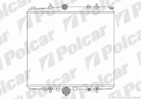 Polcar 578708A1 - Радиатор, охлаждение двигателя autospares.lv