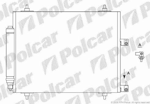 Polcar 5787K81X - Конденсатор кондиционера autospares.lv