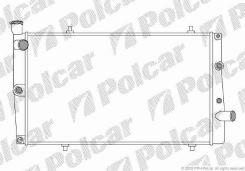 Polcar 573708-5 - Радиатор, охлаждение двигателя autospares.lv