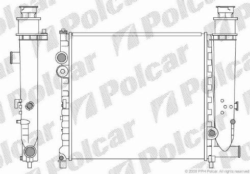 Polcar 5737083X - Радиатор, охлаждение двигателя autospares.lv