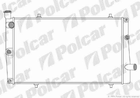 Polcar 573708-2 - Радиатор, охлаждение двигателя autospares.lv