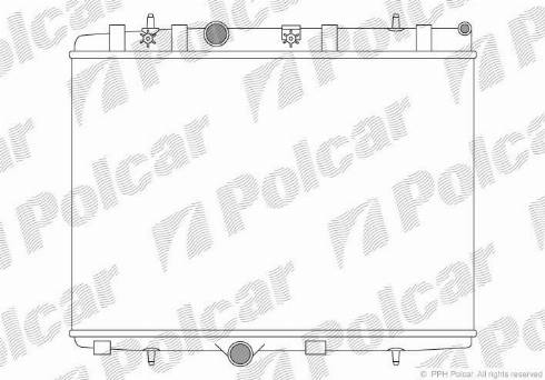 Polcar 5724082X - Радиатор, охлаждение двигателя autospares.lv