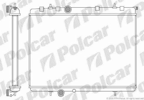 Polcar 572308-4 - Радиатор, охлаждение двигателя autospares.lv