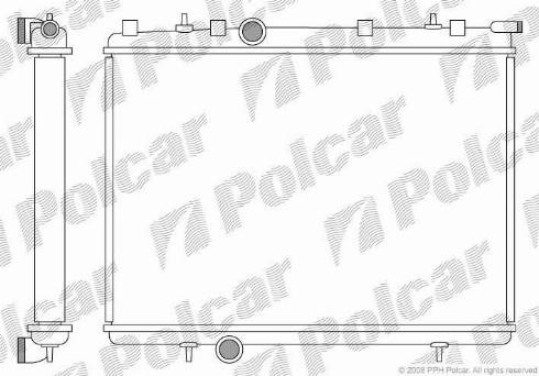 Polcar 5723085X - Радиатор, охлаждение двигателя autospares.lv