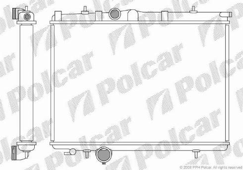 Polcar 572308-6 - Радиатор, охлаждение двигателя autospares.lv