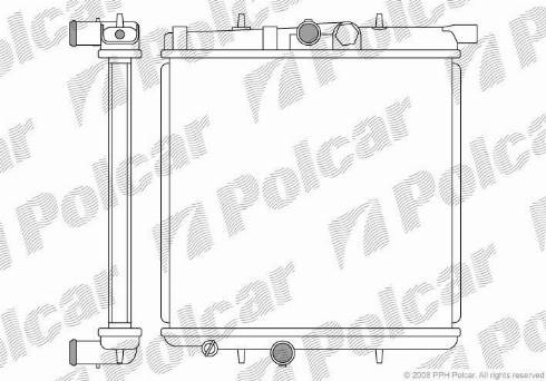 Polcar 572308-1 - Радиатор, охлаждение двигателя autospares.lv