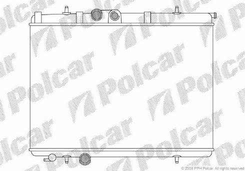 Polcar 5723088X - Радиатор, охлаждение двигателя autospares.lv