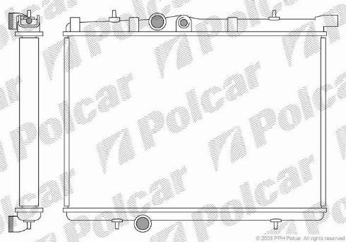 Polcar 5723083X - Радиатор, охлаждение двигателя autospares.lv